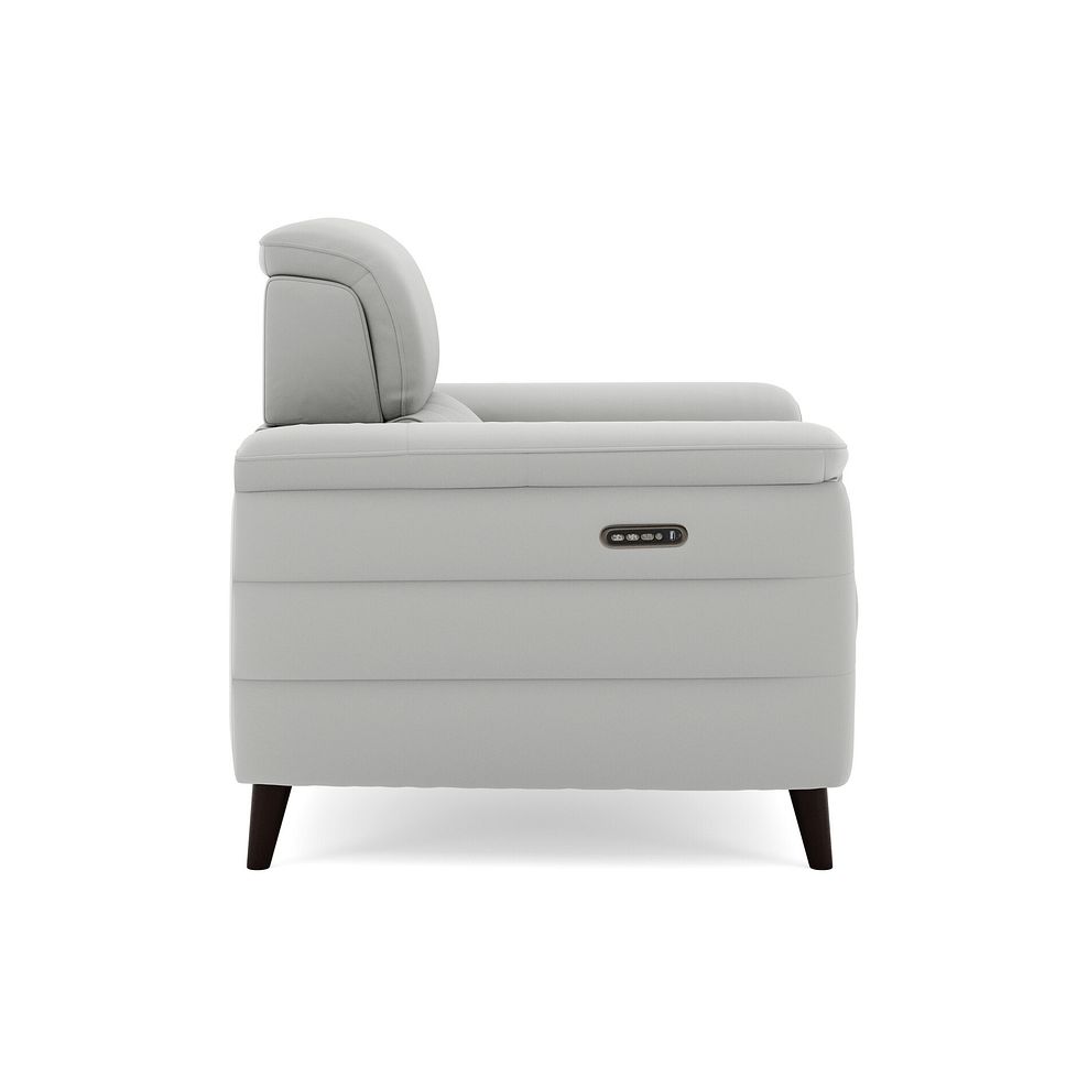 Cassius Power Recliner Armchair with Adjustable Power Headrest and Speakers in Bella Lead Grey Fabric 4