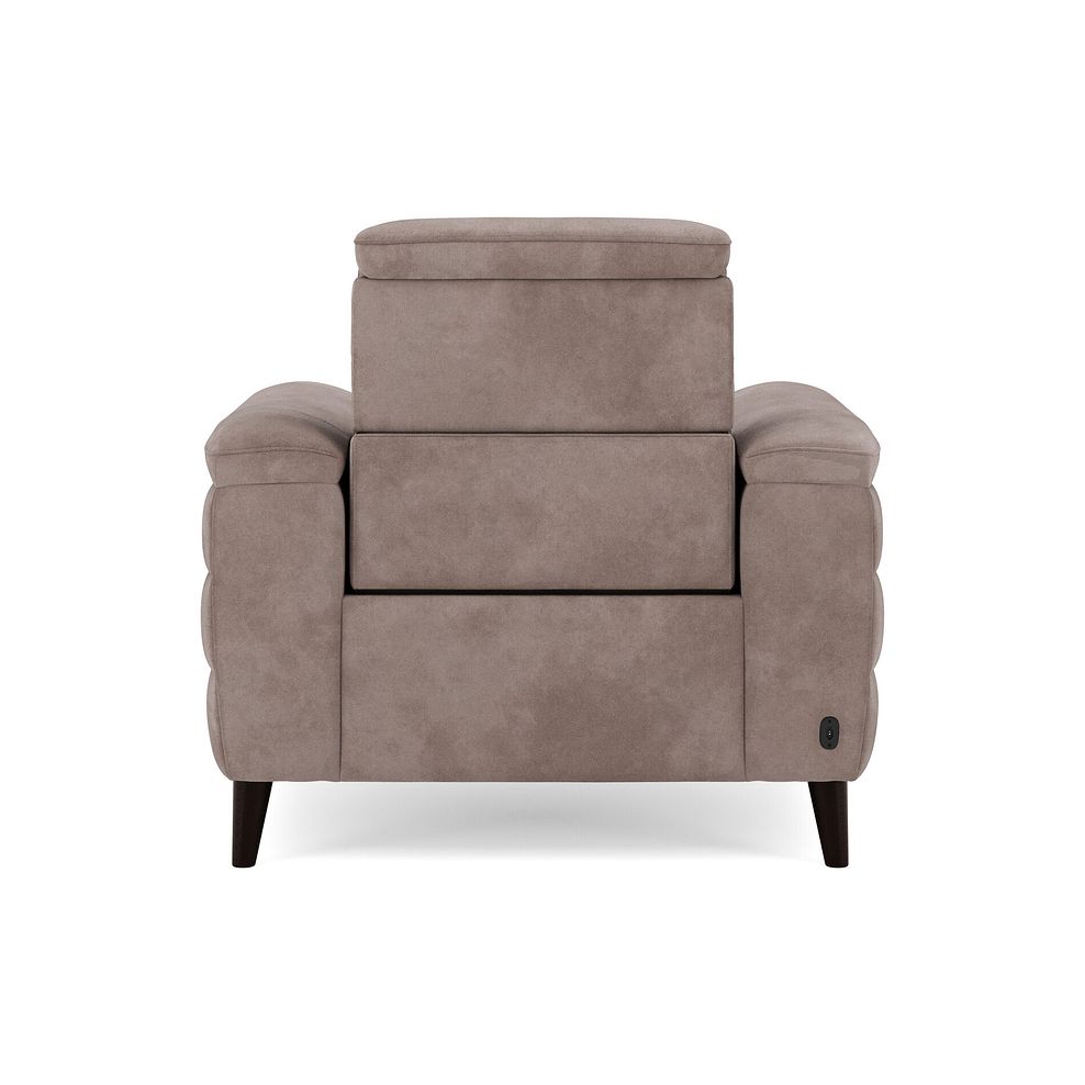 Cassius Power Recliner Armchair with Adjustable Power Headrest and Speakers in Dexter Nutmeg Fabric 6