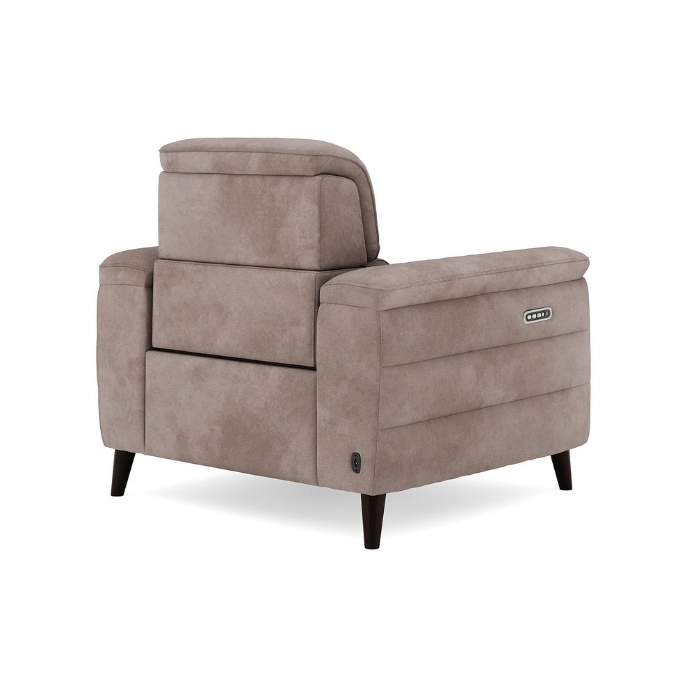 Cassius Power Recliner Armchair with Adjustable Power Headrest and Speakers in Dexter Nutmeg Fabric 5