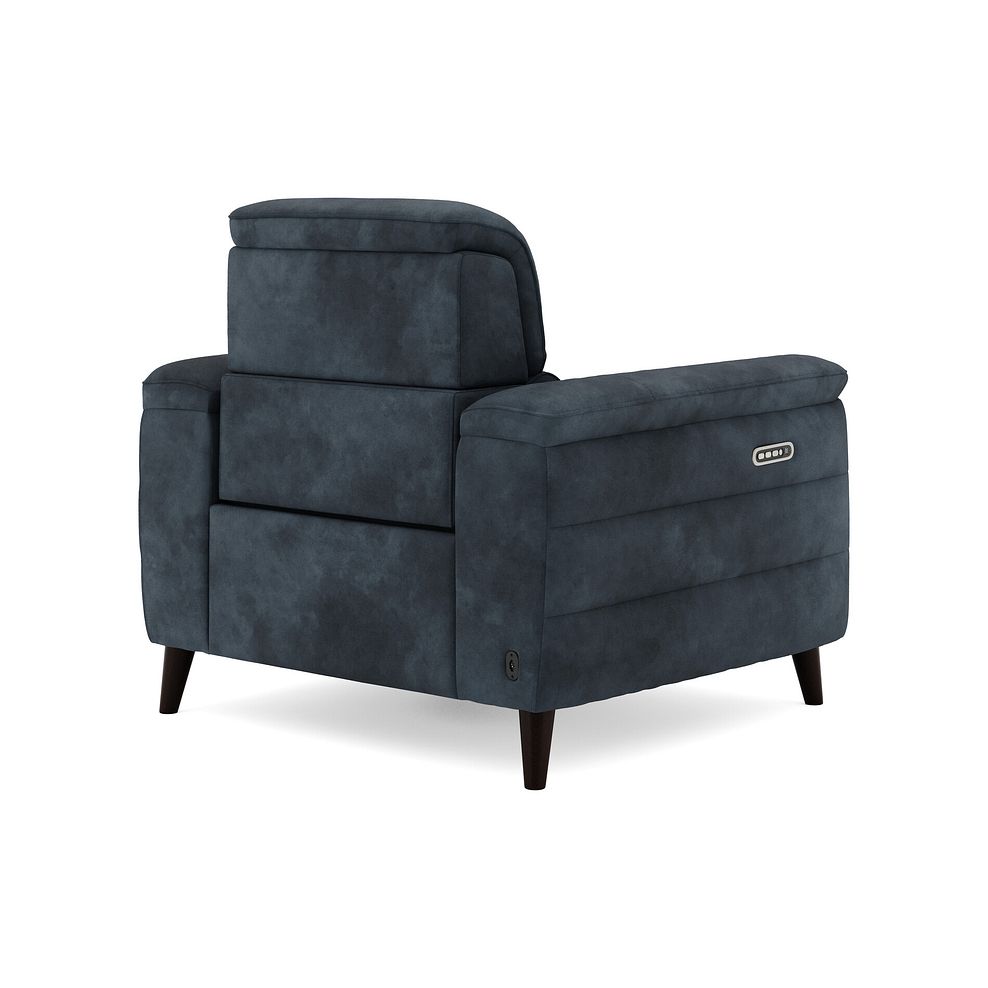 Cassius Power Recliner Armchair with Adjustable Power Headrest and Speakers in Dexter Shadow Fabric 4