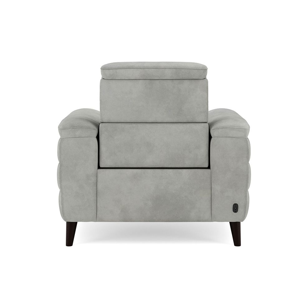 Cassius Power Recliner Armchair with Adjustable Power Headrest and Speakers in Dexter Stone Fabric 6