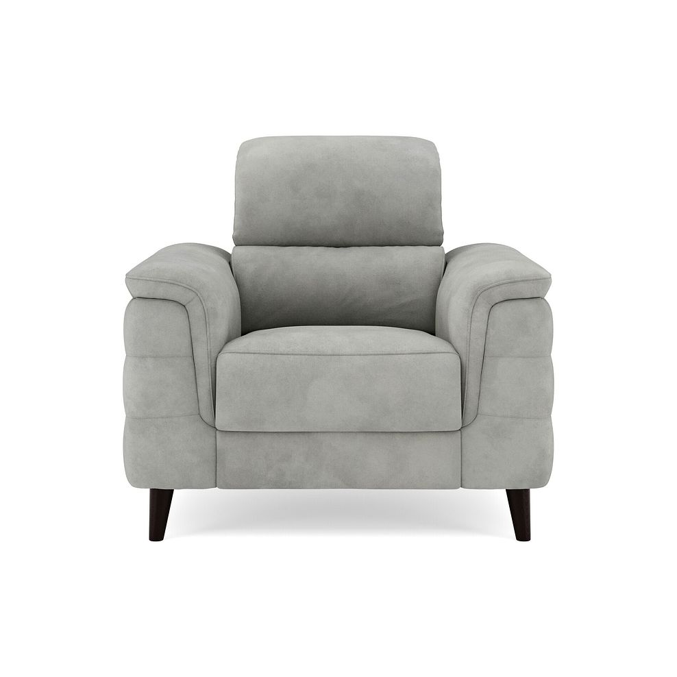 Cassius Power Recliner Armchair with Adjustable Power Headrest and Speakers in Dexter Stone Fabric 3