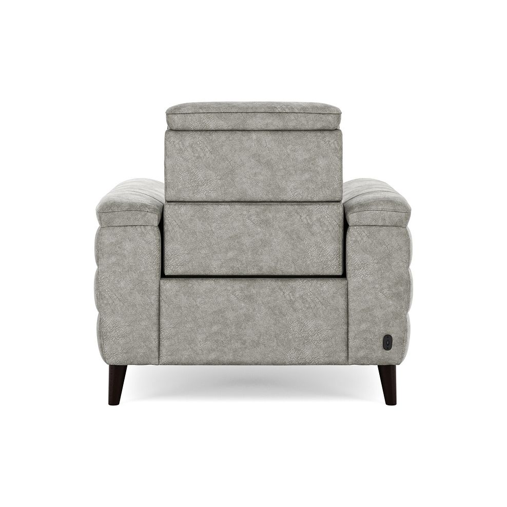 Cassius Power Recliner Armchair with Adjustable Power Headrest and Speakers in Marble Mink Fabric 6