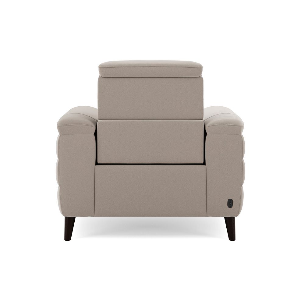 Cassius Power Recliner Armchair with Adjustable Power Headrest in Bella Latte Fabric 6