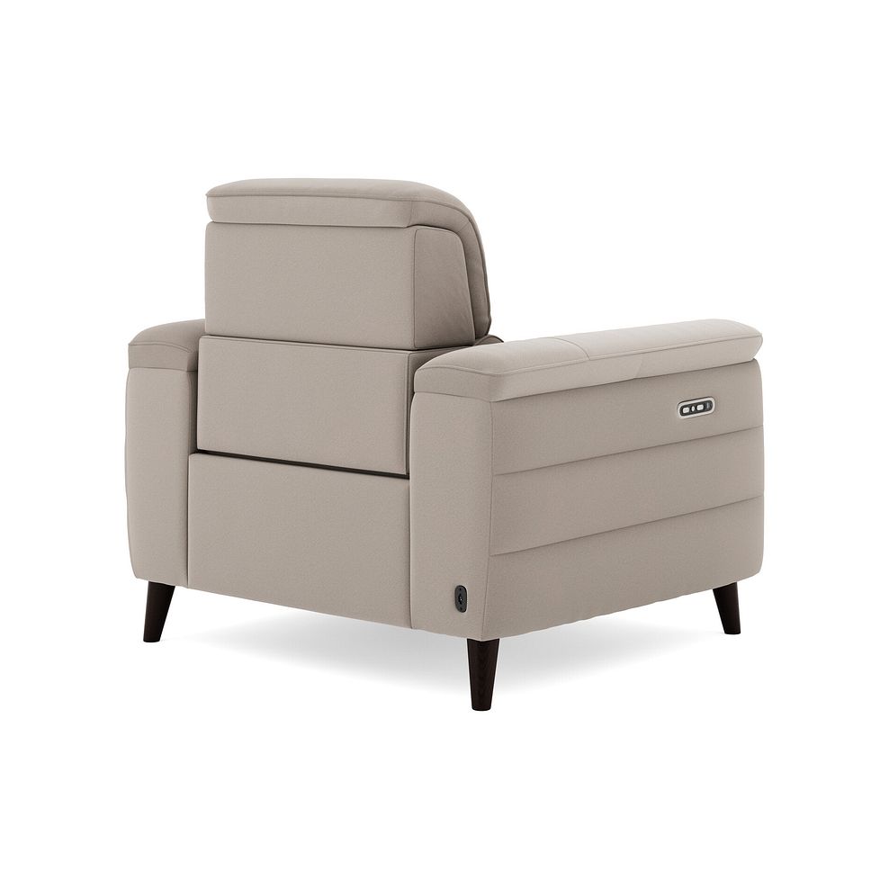 Cassius Power Recliner Armchair with Adjustable Power Headrest in Bella Latte Fabric 5