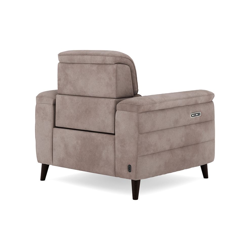 Cassius Power Recliner Armchair with Adjustable Power Headrest in Dexter Nutmeg Fabric 5