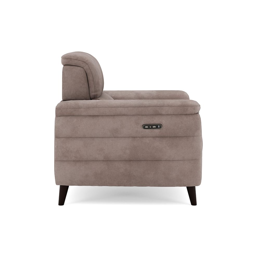 Cassius Power Recliner Armchair with Adjustable Power Headrest in Dexter Nutmeg Fabric 4
