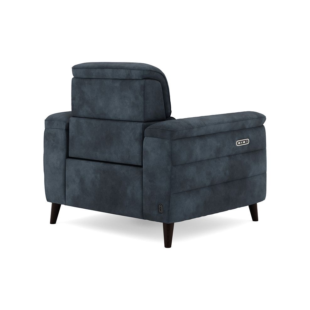 Cassius Power Recliner Armchair with Adjustable Power Headrest in Dexter Shadow Fabric 5