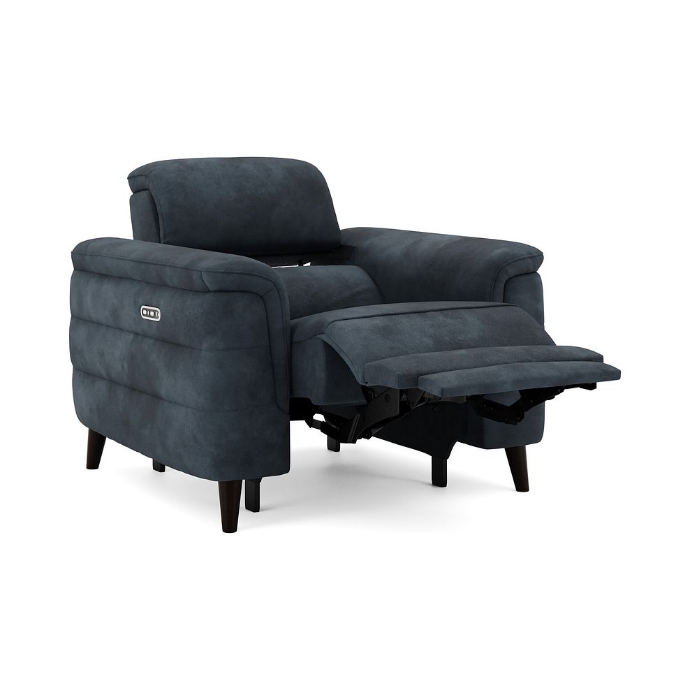 Cassius Power Recliner Armchair with Adjustable Power Headrest in Dexter Shadow Fabric 2