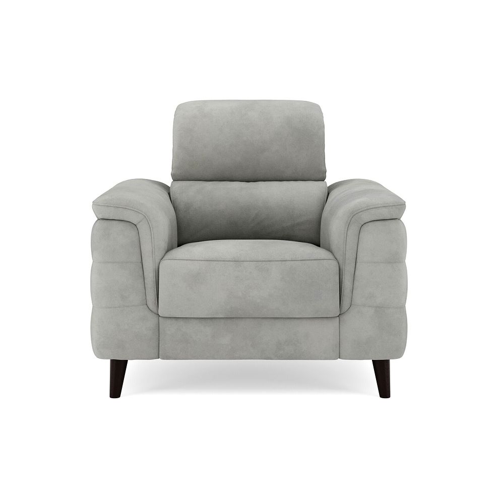 Cassius Power Recliner Armchair with Adjustable Power Headrest in Dexter Stone Fabric 3
