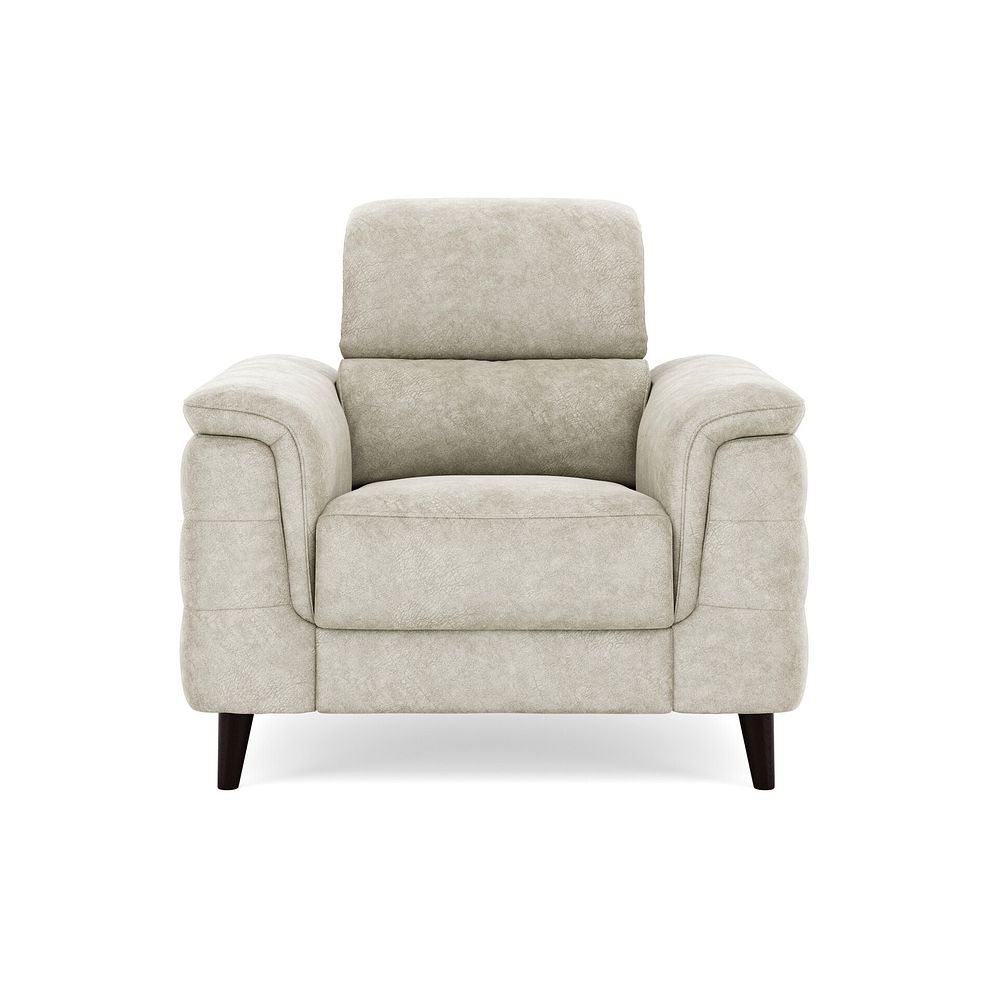 Cassius Power Recliner Armchair with Adjustable Power Headrest in Marble Cream Fabric 3