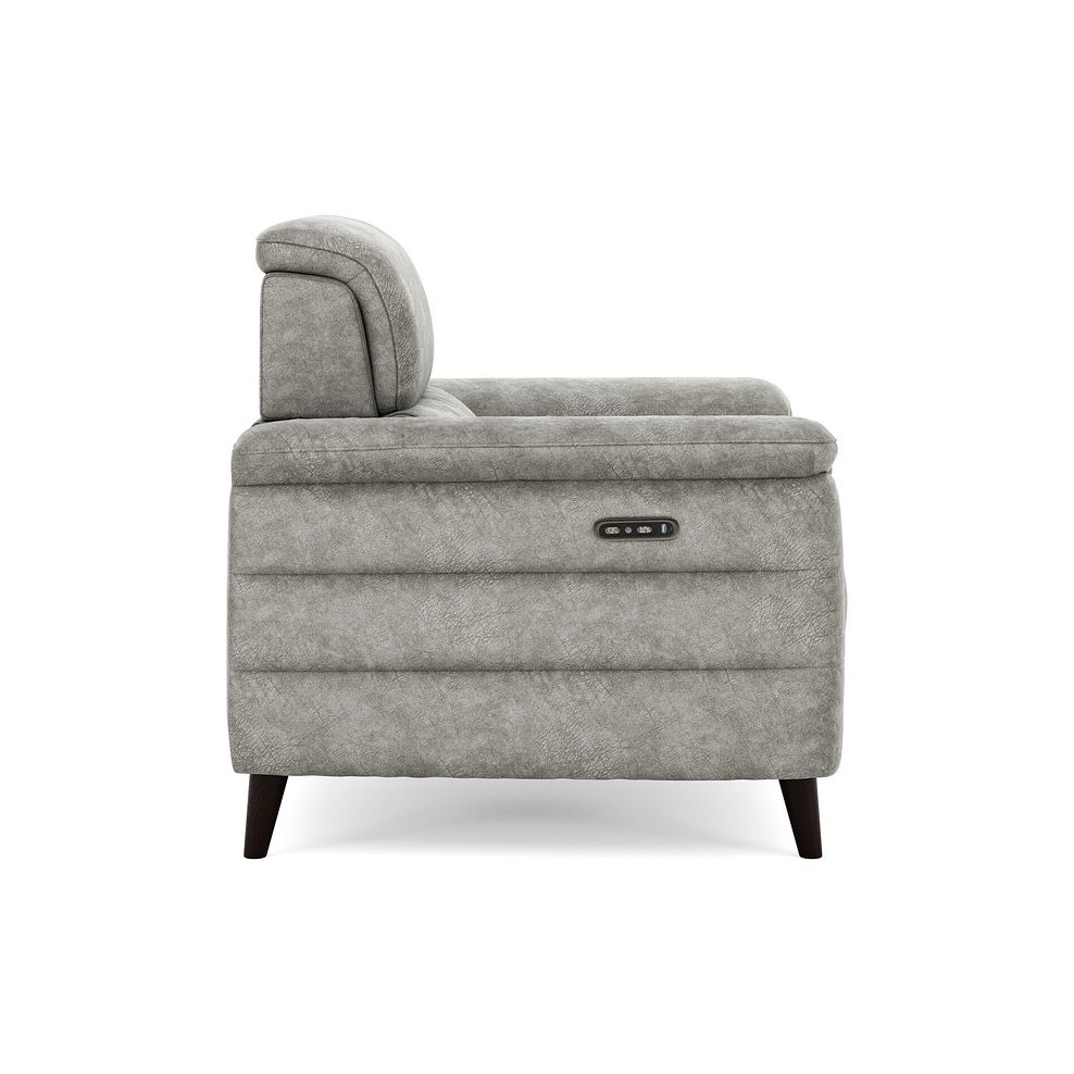 Cassius Power Recliner Armchair with Adjustable Power Headrest in Marble Mink Fabric 4