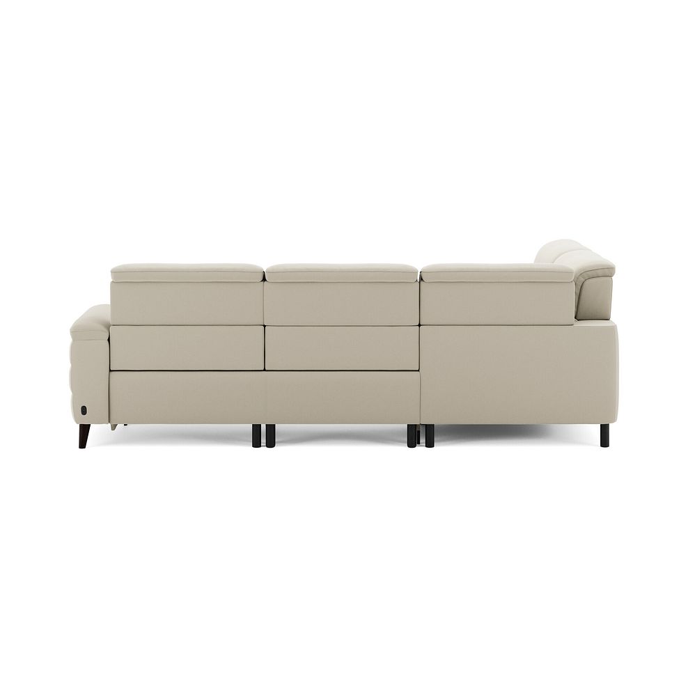 Cassius Right hand Corner Electric Recliner Sofa in Bella Barley White Fabric 7