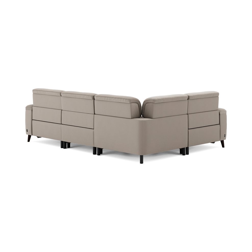 Cassius Right hand Corner Electric Recliner Sofa in Bella Latte Fabric 6
