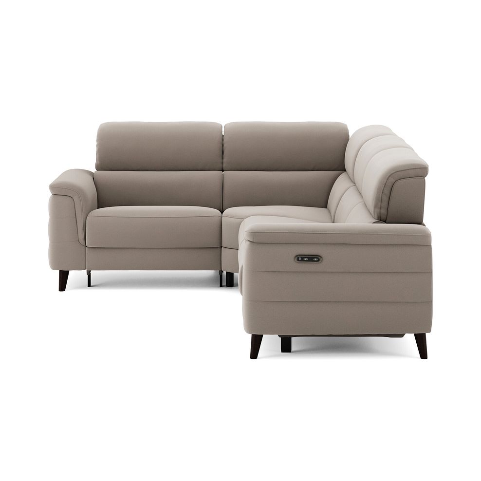 Cassius Right hand Corner Electric Recliner Sofa in Bella Latte Fabric 5