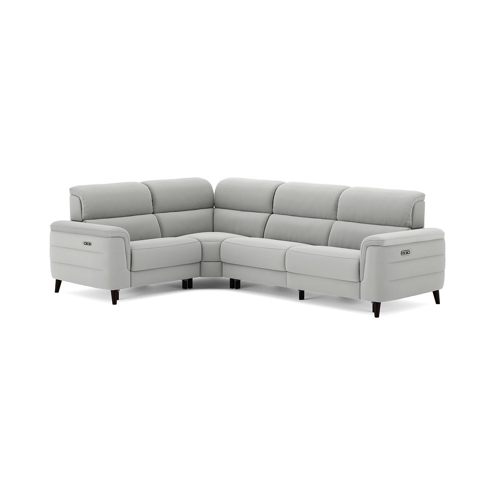 Cassius Right hand Corner Electric Recliner Sofa in Bella Lead Grey Fabric 2