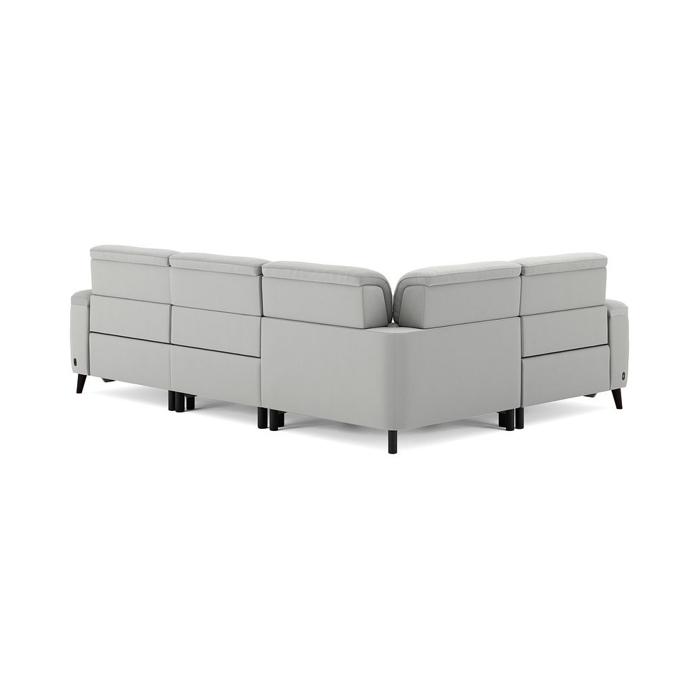 Cassius Right hand Corner Electric Recliner Sofa in Bella Lead Grey Fabric 6