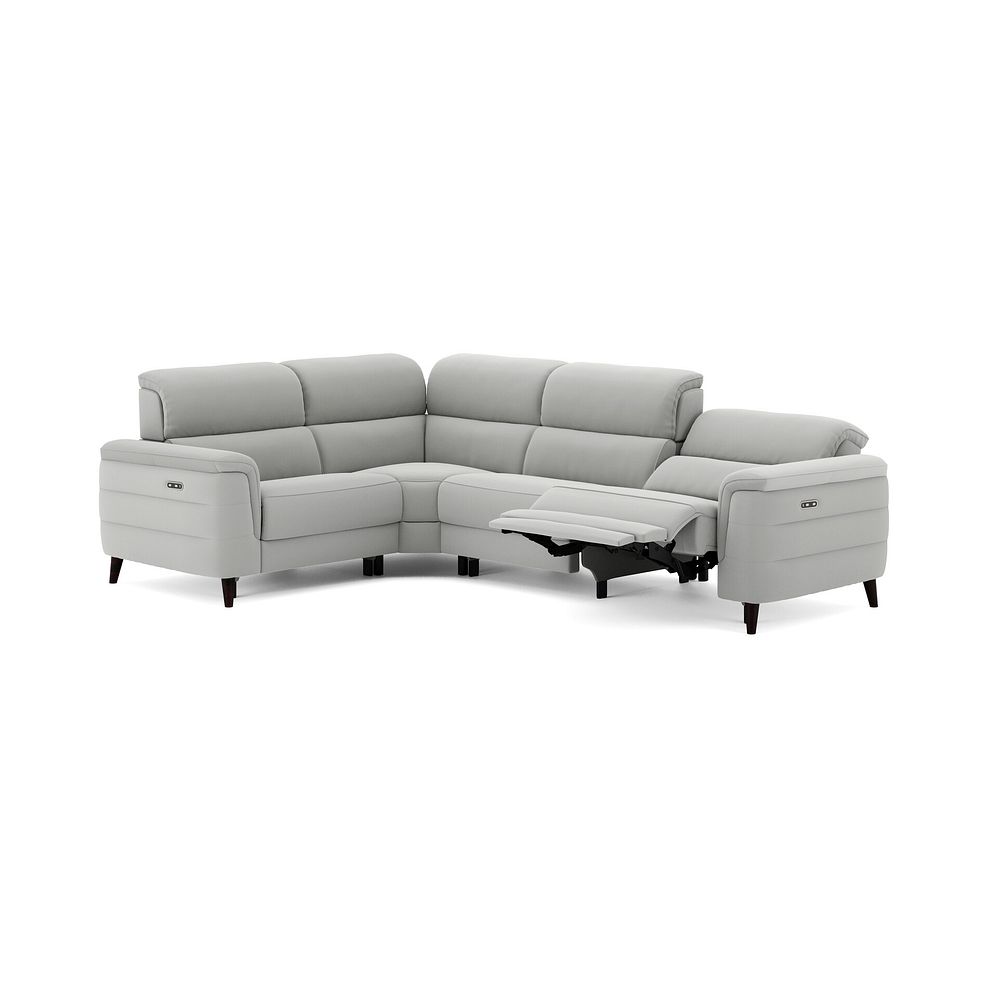 Cassius Right hand Corner Electric Recliner Sofa in Bella Lead Grey Fabric 3