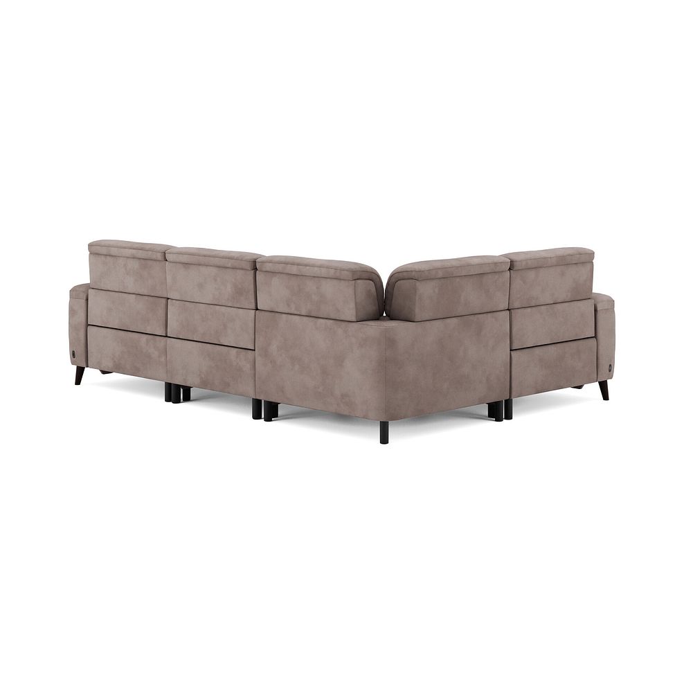 Cassius Right hand Corner Electric Recliner Sofa in Dexter Nutmeg Fabric 6