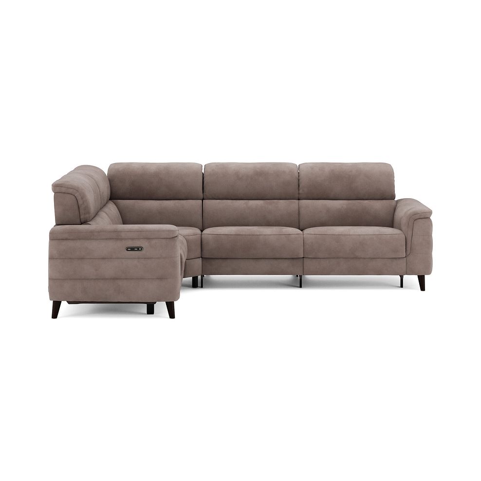 Cassius Right hand Corner Electric Recliner Sofa in Dexter Nutmeg Fabric 4