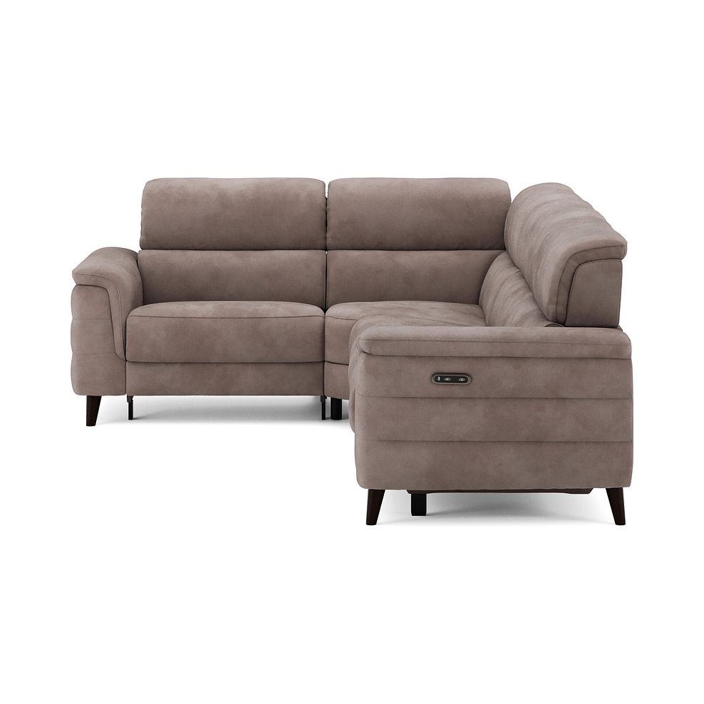 Cassius Right hand Corner Electric Recliner Sofa in Dexter Nutmeg Fabric 5