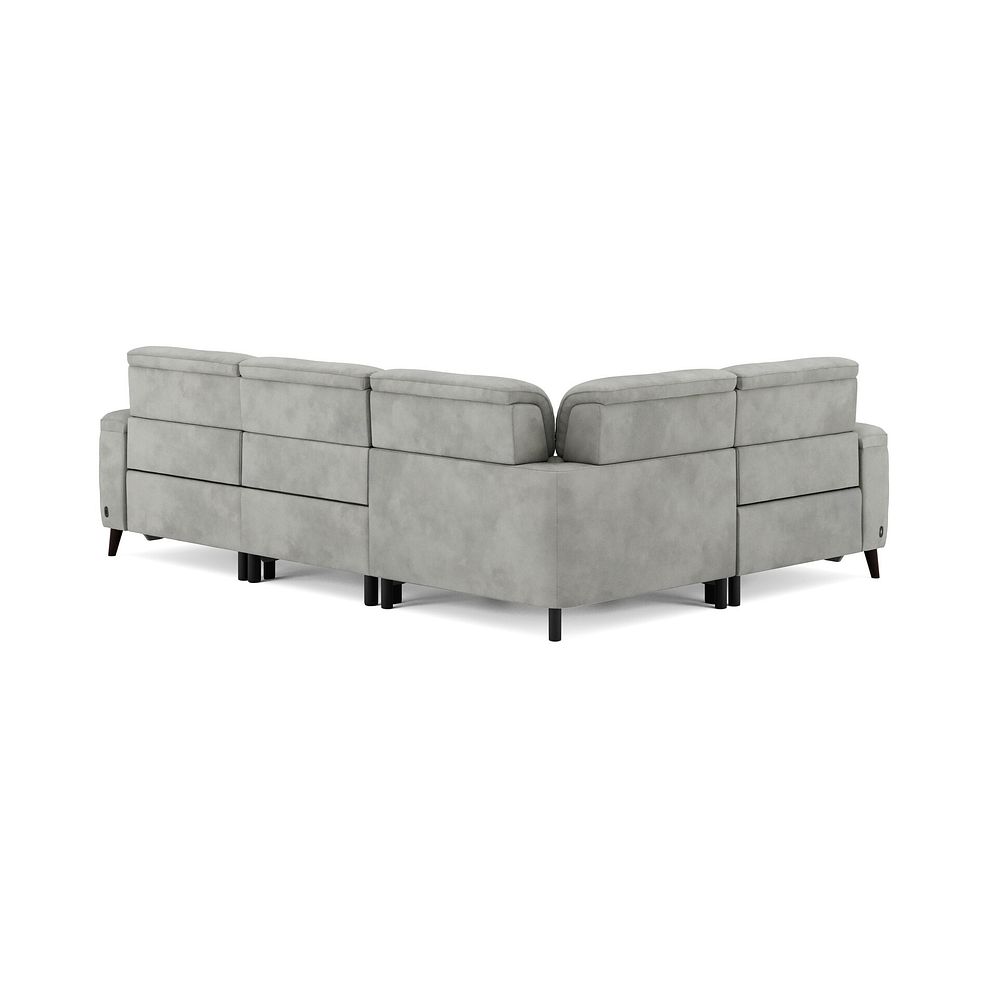 Cassius Right hand Corner Electric Recliner Sofa in Dexter Stone Fabric 6