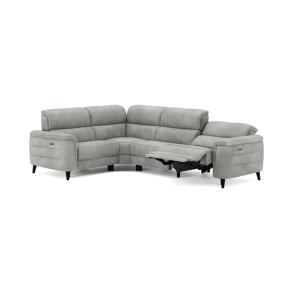 Cassius Right hand Corner Electric Recliner Sofa in Dexter Stone Fabric 3