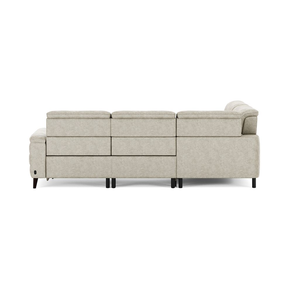 Cassius Right hand Corner Electric Recliner Sofa in Marble Cream Fabric 7
