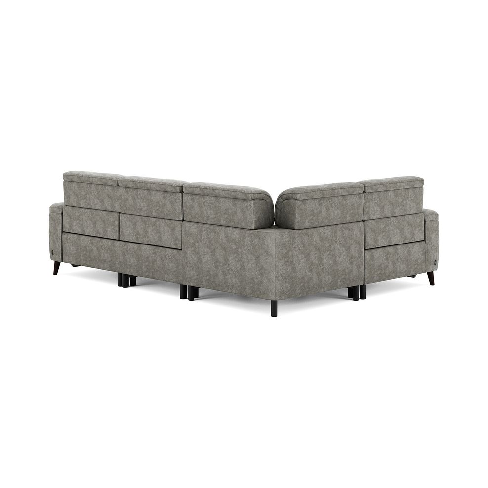 Cassius Right hand Corner Electric Recliner Sofa in Marble Mink Fabric 6