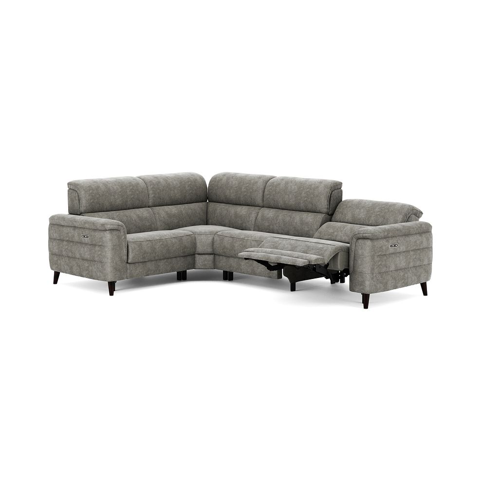 Cassius Right hand Corner Electric Recliner Sofa in Marble Mink Fabric 3