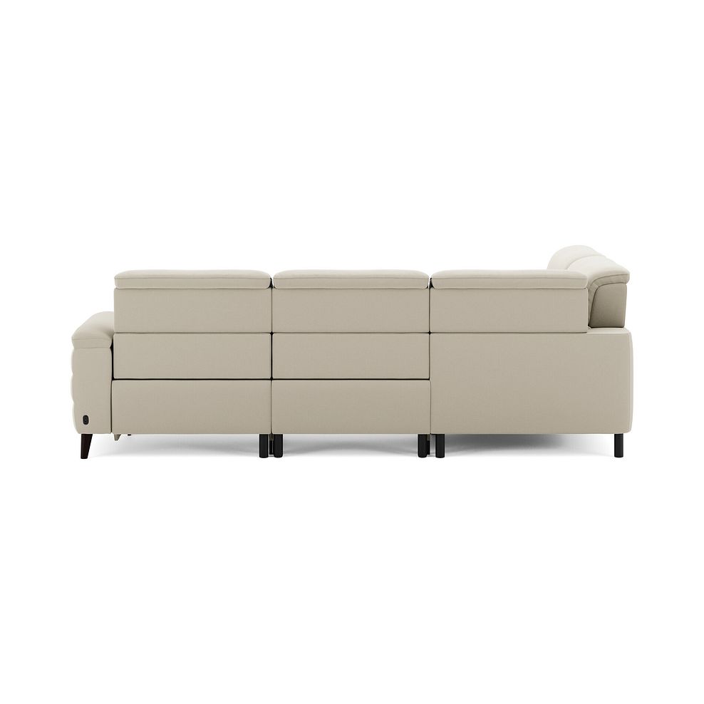 Cassius Right hand Corner Electric Recliner Sofa with Adjustable Power Headrests in Bella Barley White Fabric 7