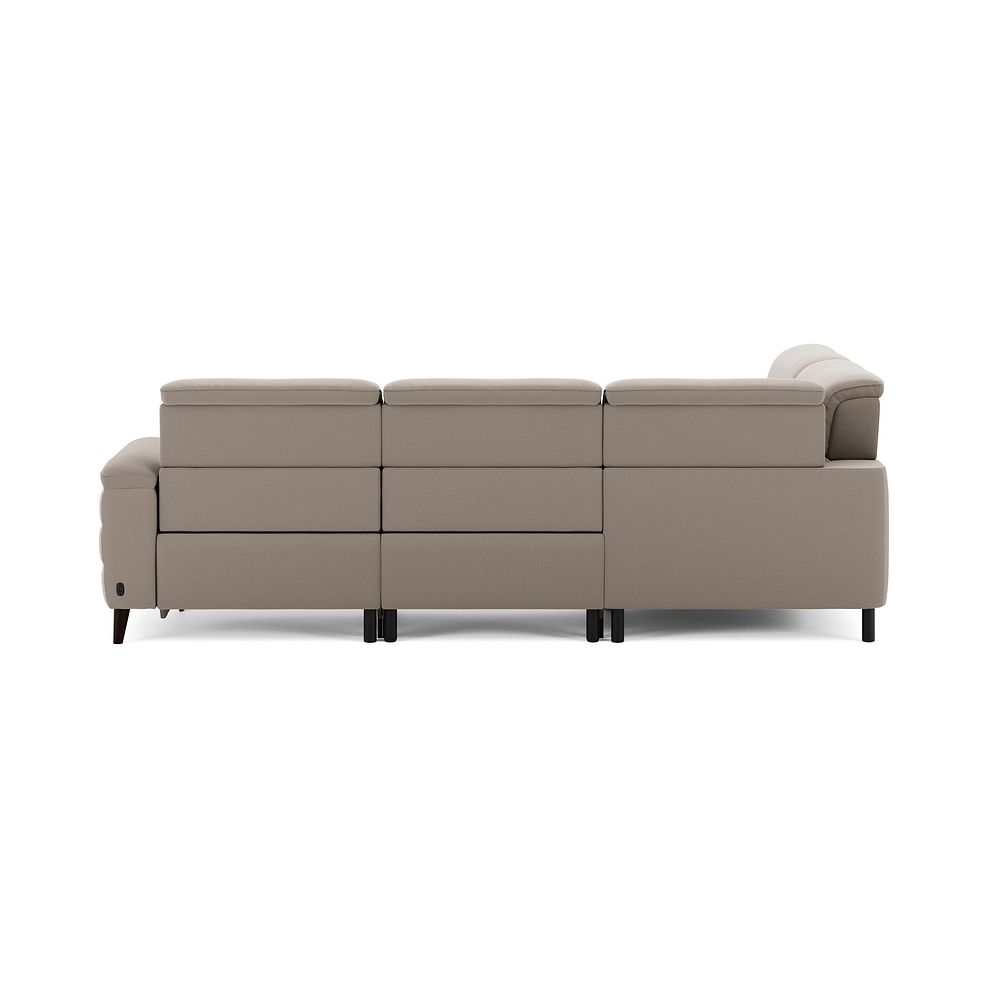 Cassius Right hand Corner Electric Recliner Sofa with Adjustable Power Headrests in Bella Latte Fabric 7