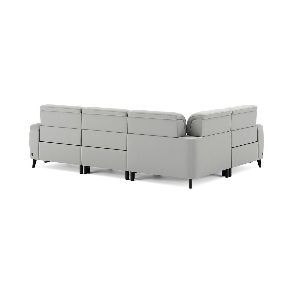 Cassius Right hand Corner Electric Recliner Sofa with Adjustable Power Headrests in Bella Lead Grey Fabric 6