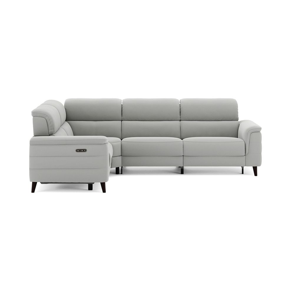 Cassius Right hand Corner Electric Recliner Sofa with Adjustable Power Headrests in Bella Lead Grey Fabric 4