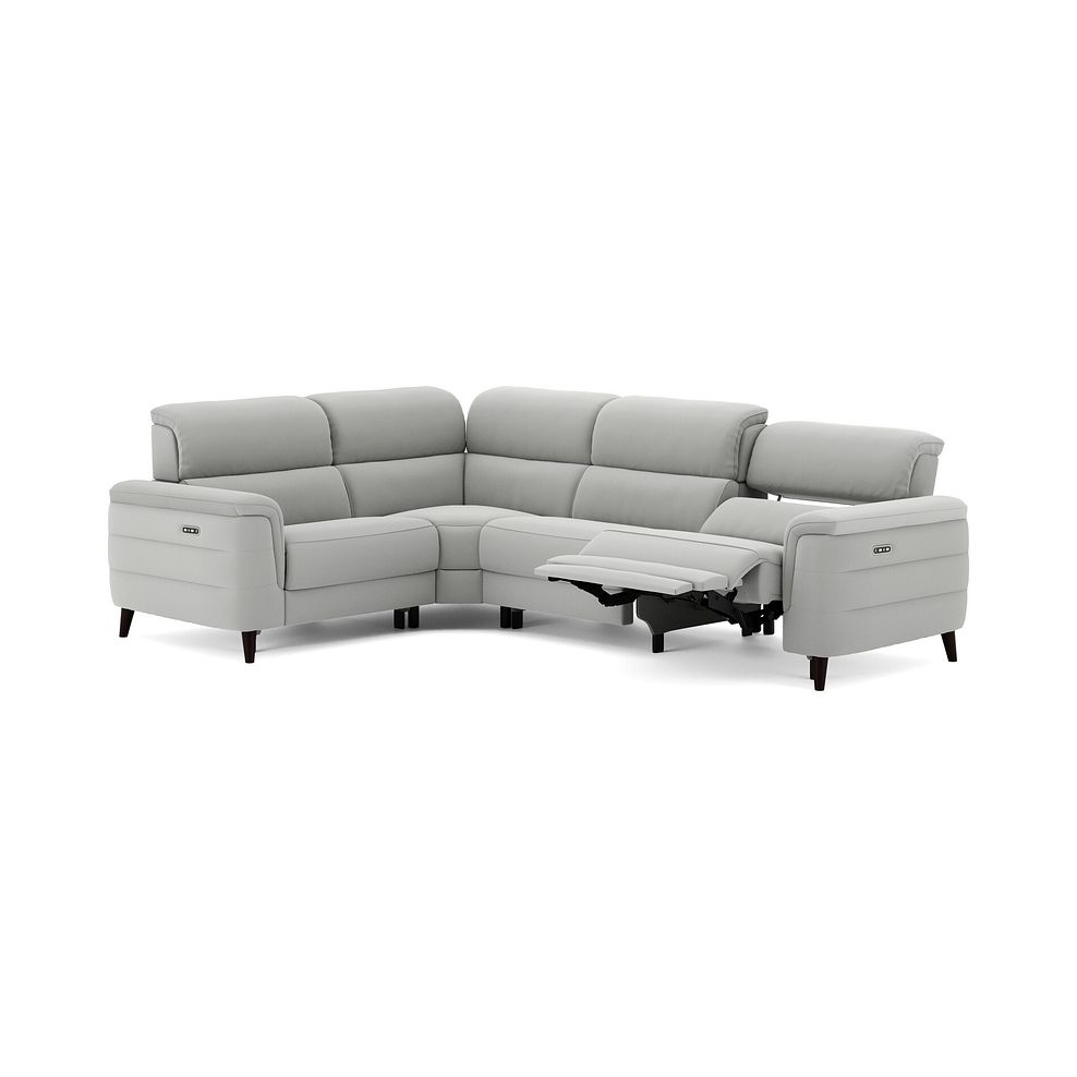 Cassius Right hand Corner Electric Recliner Sofa with Adjustable Power Headrests in Bella Lead Grey Fabric 3