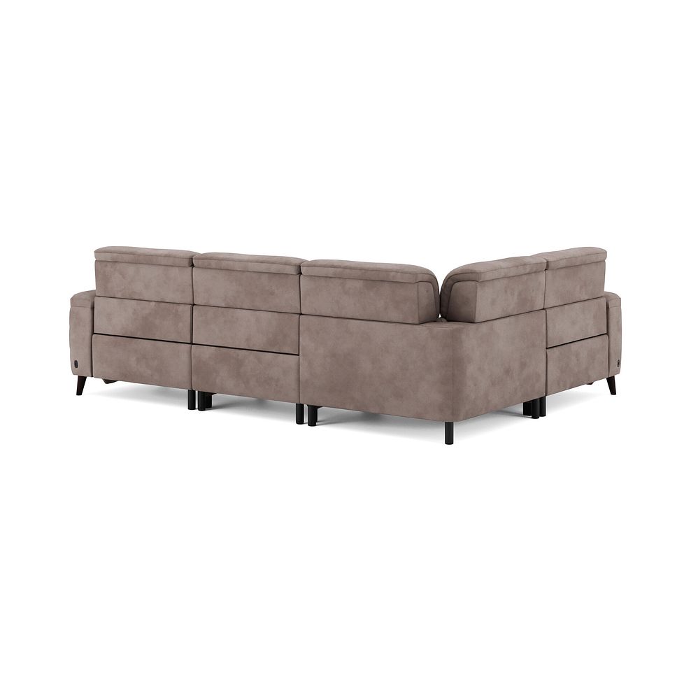 Cassius Right hand Corner Electric Recliner Sofa with Adjustable Power Headrests in Dexter Nutmeg Fabric 6