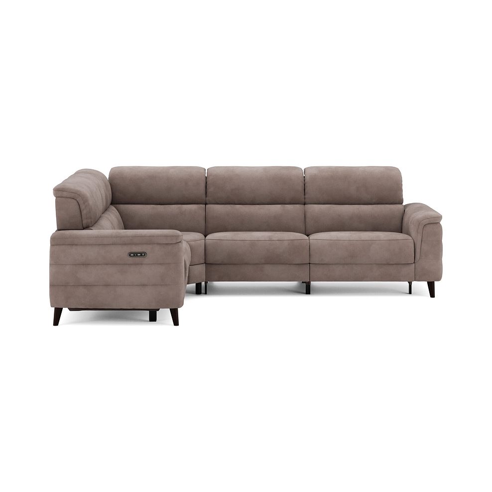Cassius Right hand Corner Electric Recliner Sofa with Adjustable Power Headrests in Dexter Nutmeg Fabric 4