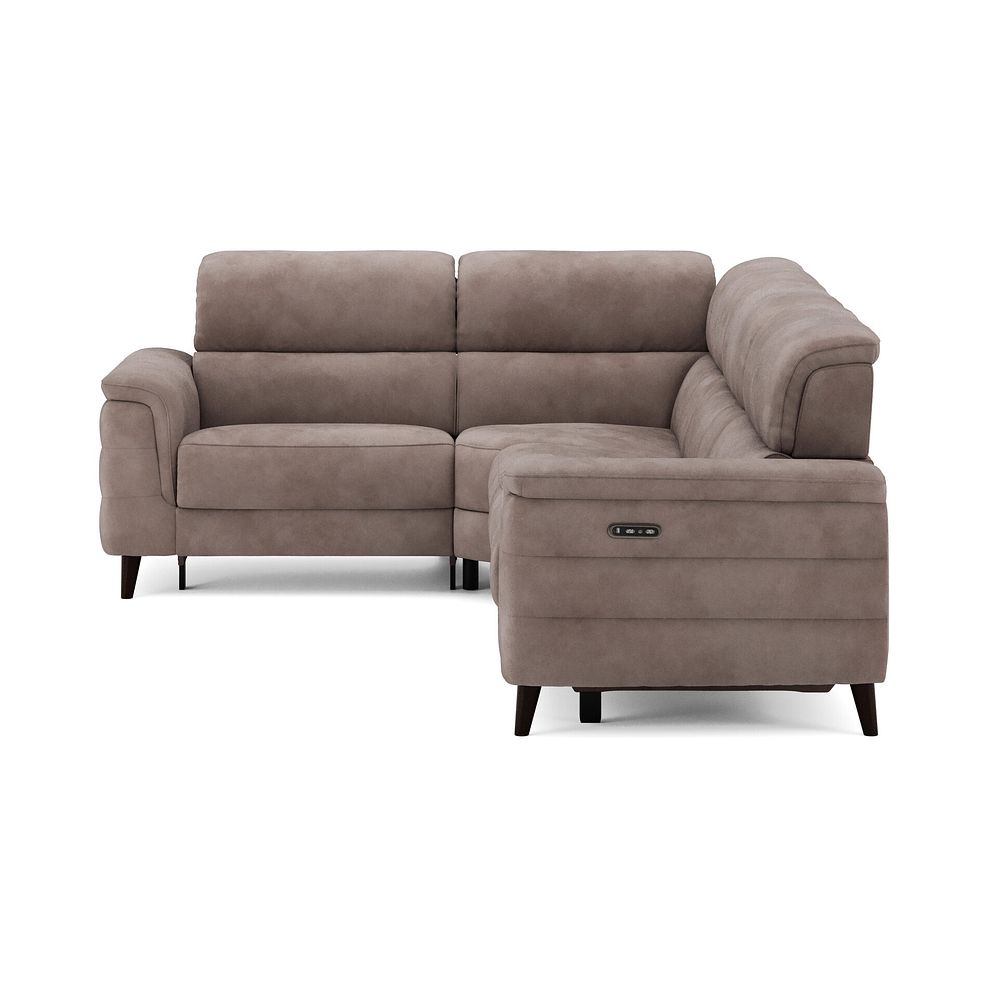 Cassius Right hand Corner Electric Recliner Sofa with Adjustable Power Headrests in Dexter Nutmeg Fabric 5