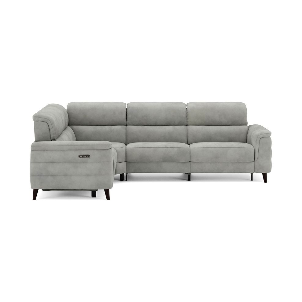 Cassius Right hand Corner Electric Recliner Sofa with Adjustable Power Headrests in Dexter Stone Fabric 4