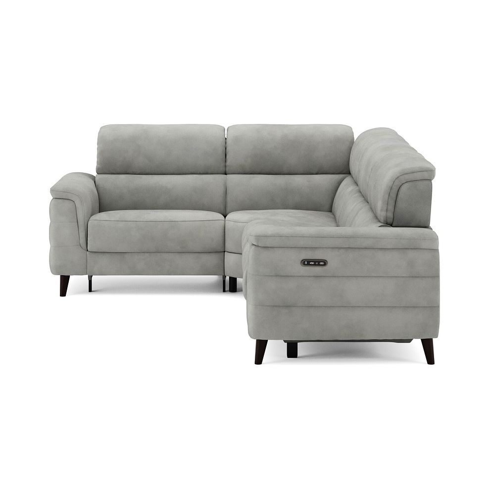 Cassius Right hand Corner Electric Recliner Sofa with Adjustable Power Headrests in Dexter Stone Fabric 5