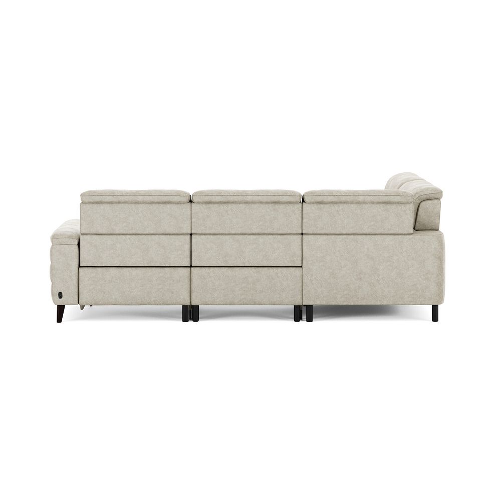 Cassius Right hand Corner Electric Recliner Sofa with Adjustable Power Headrests in Marble Cream Fabric 7
