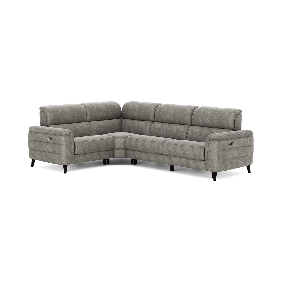 Cassius Right hand Corner Electric Recliner Sofa with Adjustable Power Headrests in Marble Mink Fabric 2
