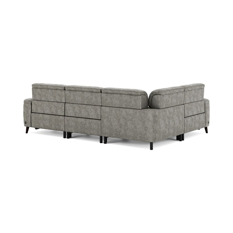 Cassius Right hand Corner Electric Recliner Sofa with Adjustable Power Headrests in Marble Mink Fabric 6