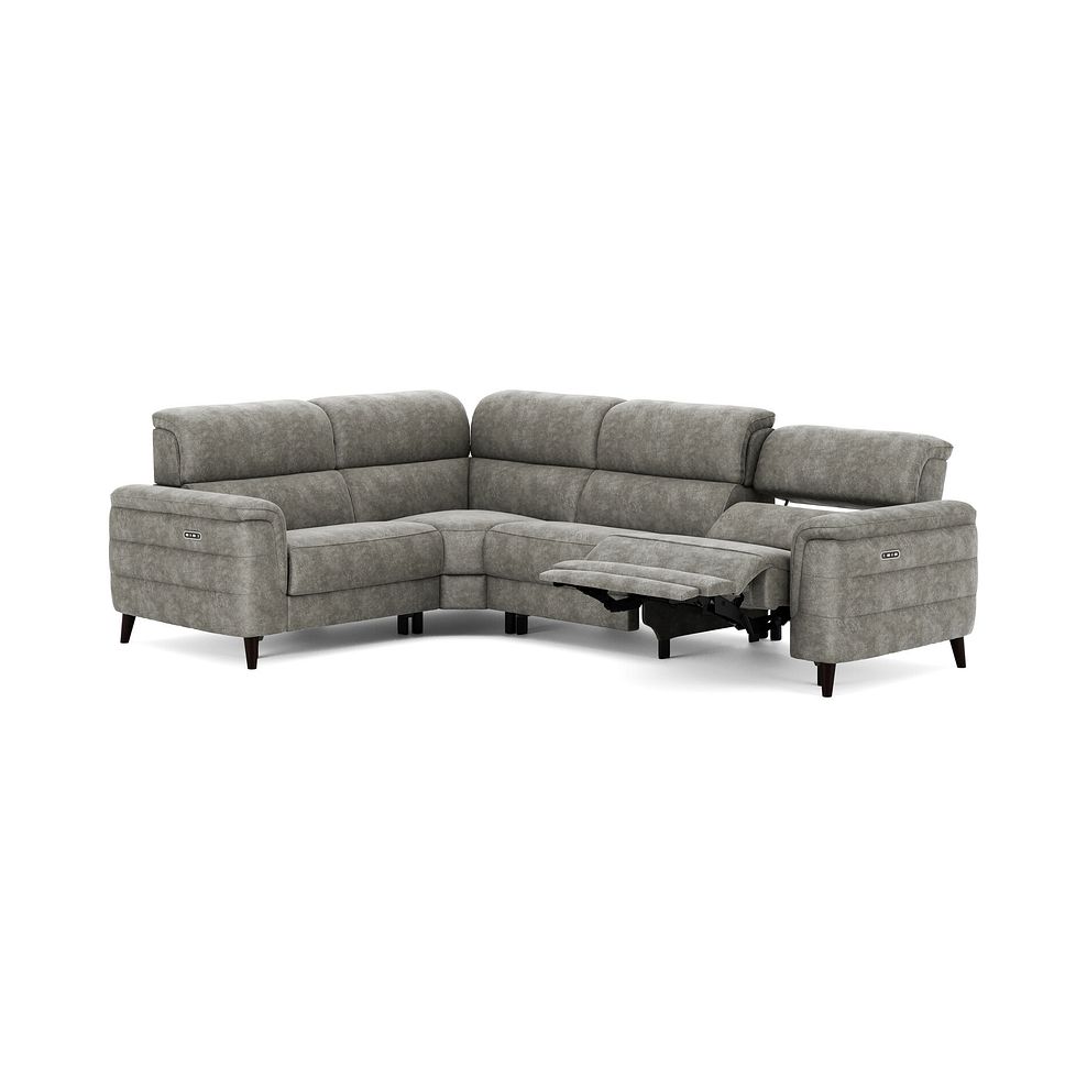 Cassius Right hand Corner Electric Recliner Sofa with Adjustable Power Headrests in Marble Mink Fabric 3