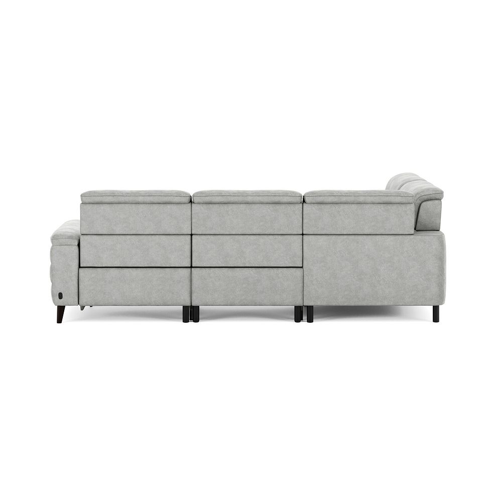 Cassius Right hand Corner Electric Recliner Sofa with Adjustable Power Headrests in Marble Silver Fabric 7