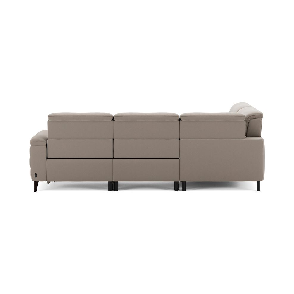 Cassius Right hand Corner Electric Recliner Sofa with Storage Chaise and Power Headrests in Bella Latte Fabric 6