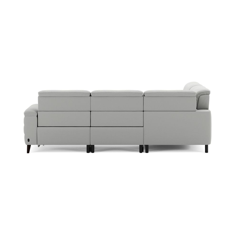 Cassius Right hand Corner Electric Recliner Sofa with Storage Chaise and Power Headrests in Bella Lead Grey Fabric 6