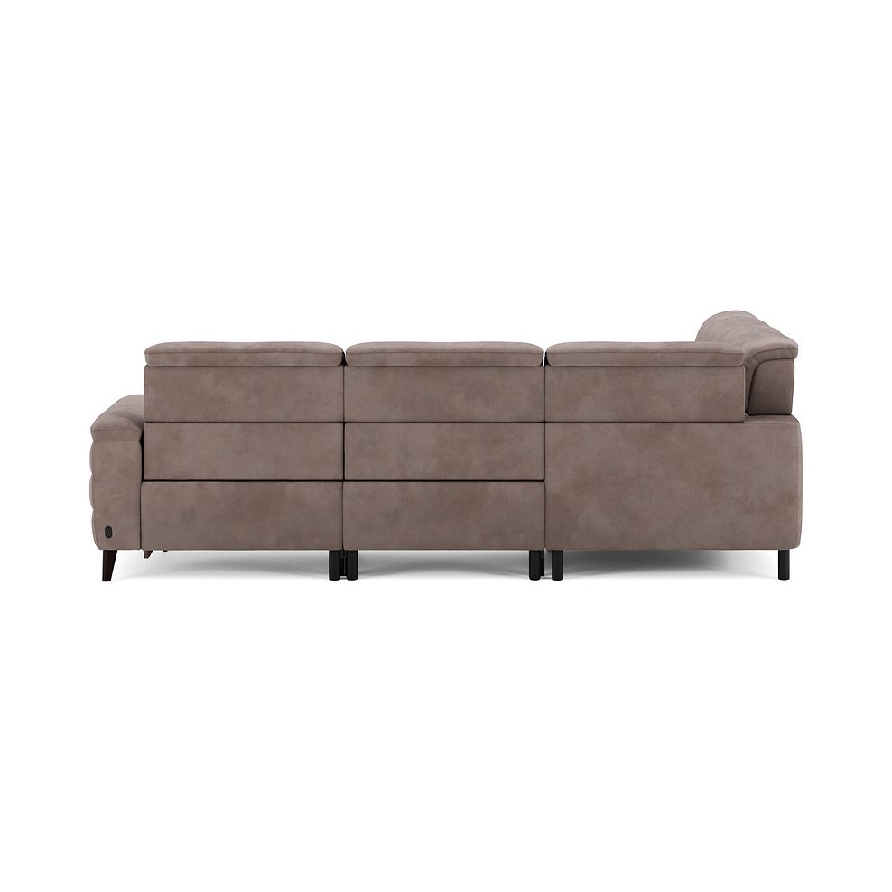 Cassius Right hand Corner Electric Recliner Sofa with Storage Chaise and Power Headrests in Dexter Nutmeg Fabric 6