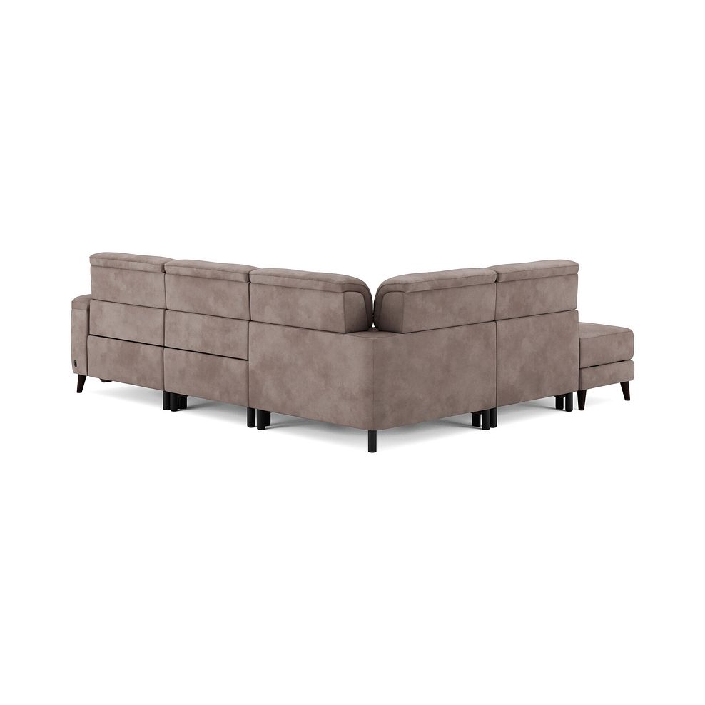 Cassius Right hand Corner Electric Recliner Sofa with Storage Chaise and Power Headrests in Dexter Nutmeg Fabric 5