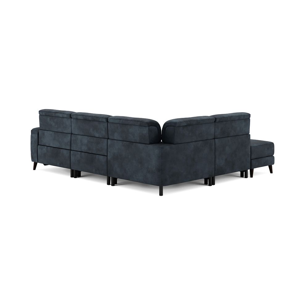 Cassius Right hand Corner Electric Recliner Sofa with Storage Chaise and Power Headrests in Dexter Shadow Fabric 5